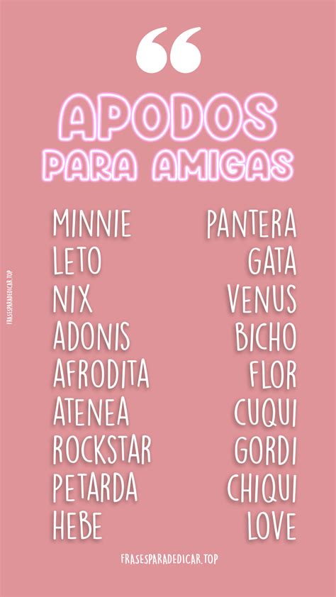 apodos para tu mejor amiga